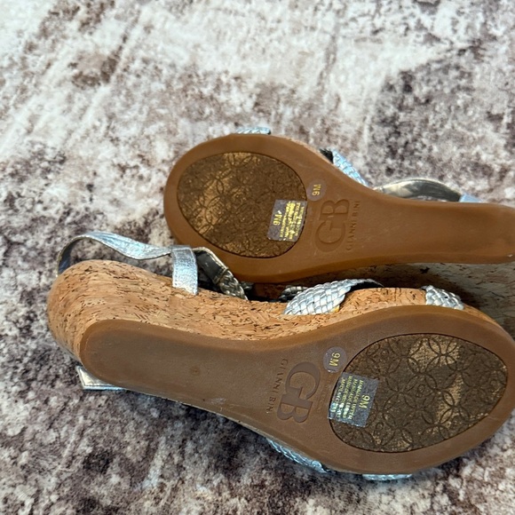 Gianni Bini Silver Wedge Sandals - Picture 5 of 5